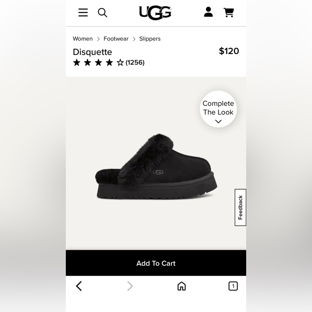 UGG Women's Classic Black Slippers LIKE NEW WORN TWICE
